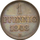 Reverse 1 Pfennig 1848 B