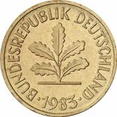 Reverse 5 Pfennig 1983 D