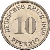 Obverse 10 Pfennig 1909 G