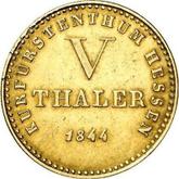 Reverse 5 Thaler 1844