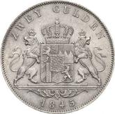 Reverse 2 Gulden 1845