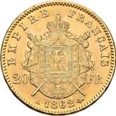 Reverse 20 Francs 1862 A