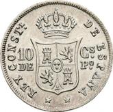 Reverse 10 Centavos 1885