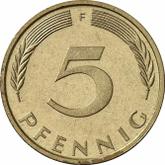 Obverse 5 Pfennig 1974 F