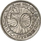 Reverse 50 Reichspfennig 1936 F