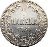 Reverse 1 Mark 1865 S