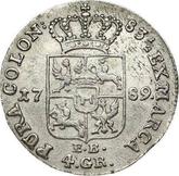 Reverse 1 Zloty (4 Grosze) 1789 EB