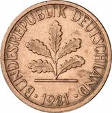 Reverse 1 Pfennig 1981 F