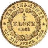 Reverse 1/2 Krone 1869