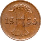 Reverse 1 Reichspfennig 1933 F