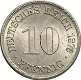 Obverse 10 Pfennig 1876 H