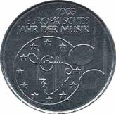 Obverse 5 Mark 1985 F Year of music