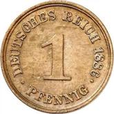 Obverse 1 Pfennig 1886 F