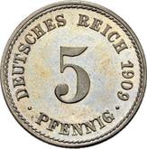 Obverse 5 Pfennig 1909 F