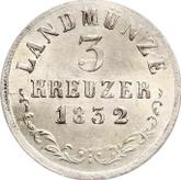 Reverse 3 Kreuzer 1832 L