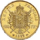 Reverse 100 Francs 1859 BB