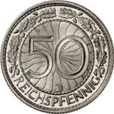 Reverse 50 Reichspfennig 1931 J
