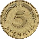 Obverse 5 Pfennig 1989 F