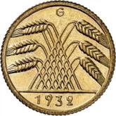 Reverse 10 Reichspfennig 1932 G