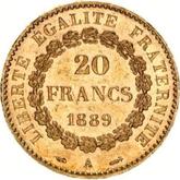 Reverse 20 Francs 1889 A
