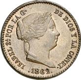Obverse 10 Céntimos de real 1862