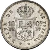 Reverse 10 Centavos 1868