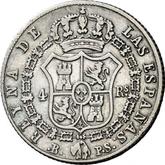Reverse 4 Reales 1845 B PS