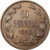Reverse 10 Pennia 1890