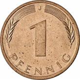Obverse 1 Pfennig 1977 J