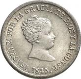 Obverse 2 Reales 1845 M CL