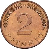 Obverse 2 Pfennig 1968 D