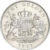 Reverse 2 Gulden 1851
