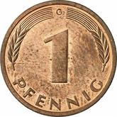 Obverse 1 Pfennig 1992 G