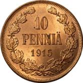 Reverse 10 Pennia 1915
