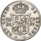 Reverse 20 Centavos 1882