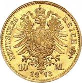 Reverse 10 Mark 1873 D Bayern