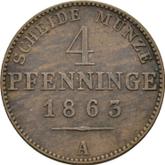 Reverse 4 Pfennig 1863 A