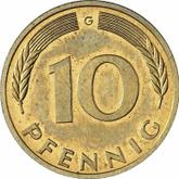 Obverse 10 Pfennig 1991 G