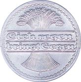 Reverse 50 Pfennig 1921 J