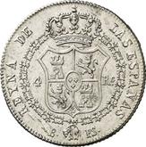 Reverse 4 Reales 1838 B PS
