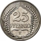 Obverse 25 Pfennig 1909 E