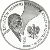 Obverse 10 Zlotych 2008 MW KK 10th anniversary of Zbigniew Herbert`s death