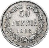Reverse 50 Pennia 1908 L