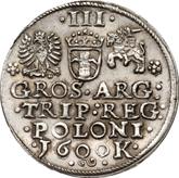 Reverse 3 Groszy (Trojak) 1600 K Krakow Mint