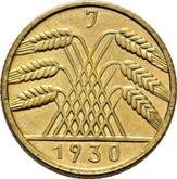 Reverse 10 Reichspfennig 1930 J