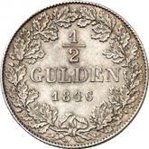 Reverse 1/2 Gulden 1846