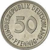 Obverse 50 Pfennig 1968 J