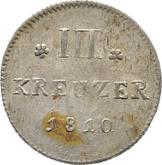 Reverse 3 Kreuzer 1810 G.H. L.M.