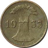 Reverse 1 Reichspfennig 1933 E