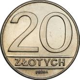 Reverse 20 Zlotych 1984 MW Pattern